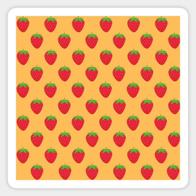 Wild Strawberries - Peach Sticker by IslandofdeDolls